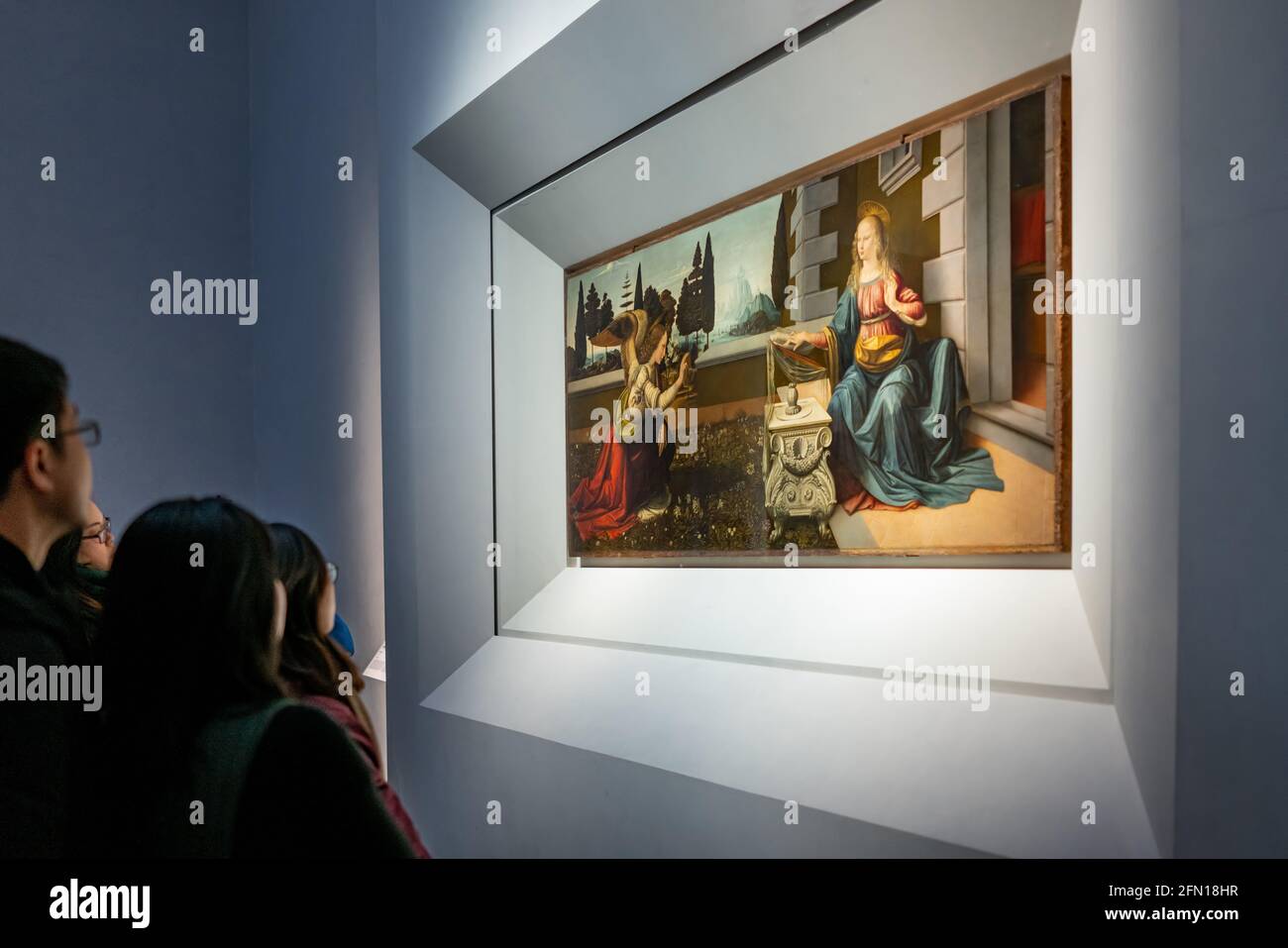 The uffizi gallery and the annunciation hires stock photography and