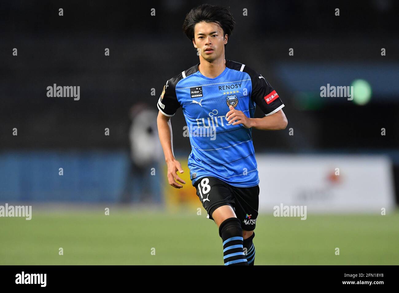Kaoru Mitoma of Kawasaki Frontale during the 2021 J1 League soccer match between Kawasaki Frontale and Vegalta Sendai at Kawasaki Todoroki Stadium in Kawasaki, Kanagawa, Japan, on May 12, 2021. Credit: AFLO/Alamy Kaoru Mitoma of Kawasaki Frontale during the 2021 J1 League soccer match between Kawasaki Frontale and Vegalta Sendai at Kawasaki Todoroki Stadium in Kawasaki, Kanagawa, Japan, on May 12, 2021. Credit: AFLO/Alamy