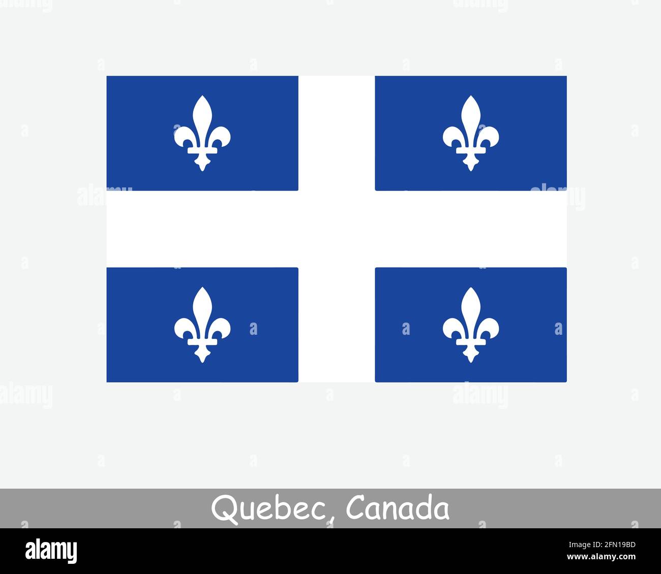 Quebec Canada Flag. Canadian Province Banner. Flag of QC, CA. EPS