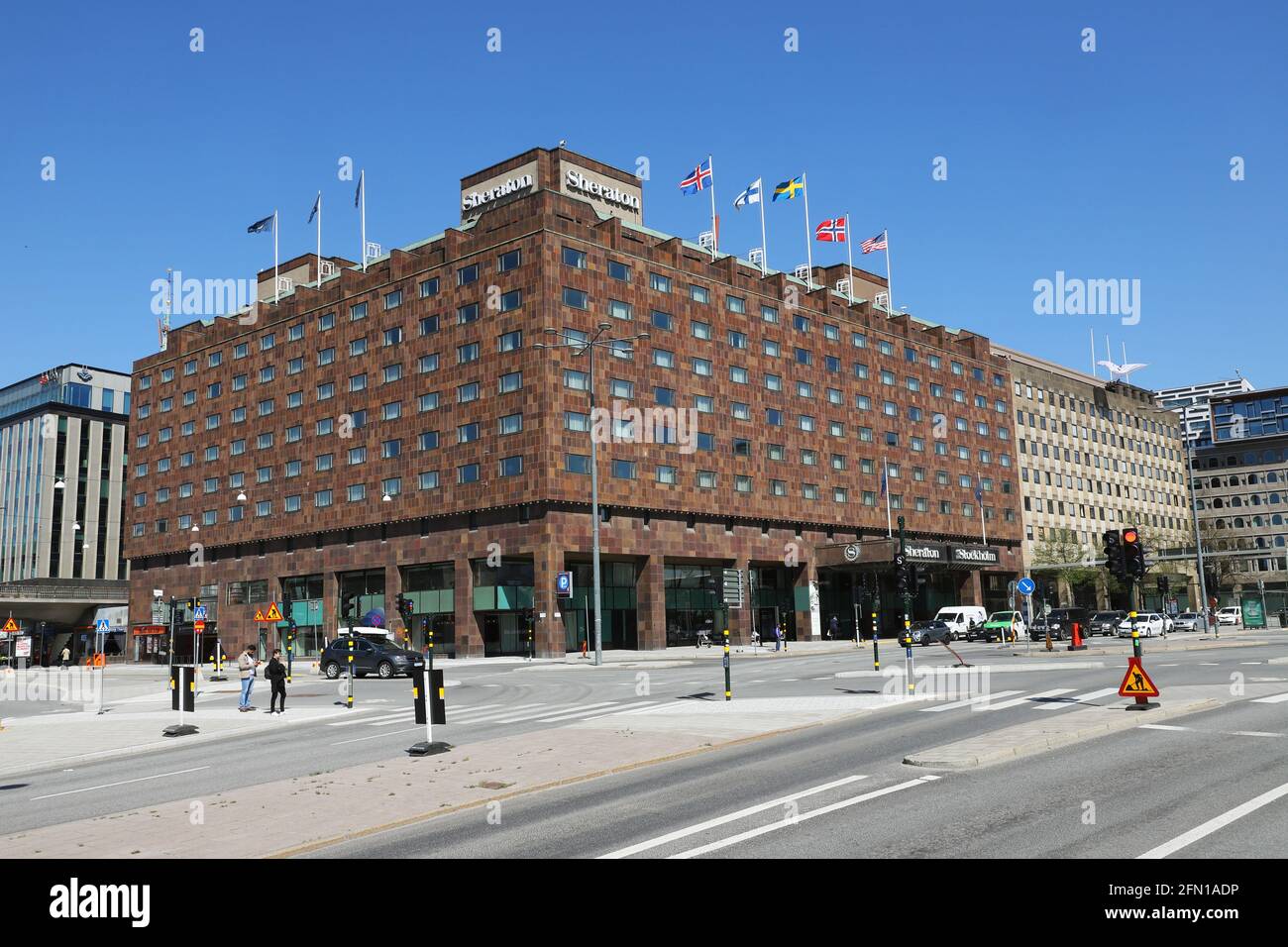 Stockholm, Sweden - May 12, 2021: Exterior view of the Sheraton Stockholm hotel. Stock Photo