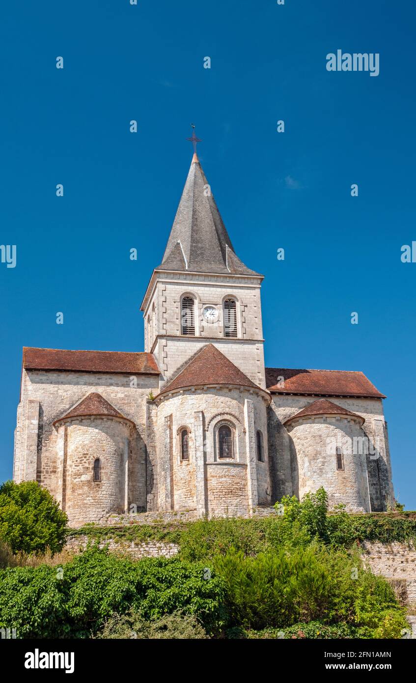 Saint-Medard roman church (12th century),a listed historic heritage monument, Verteuil-sur-Charente, Charente (16), Nouvelle-Aquitaine, France Stock Photo