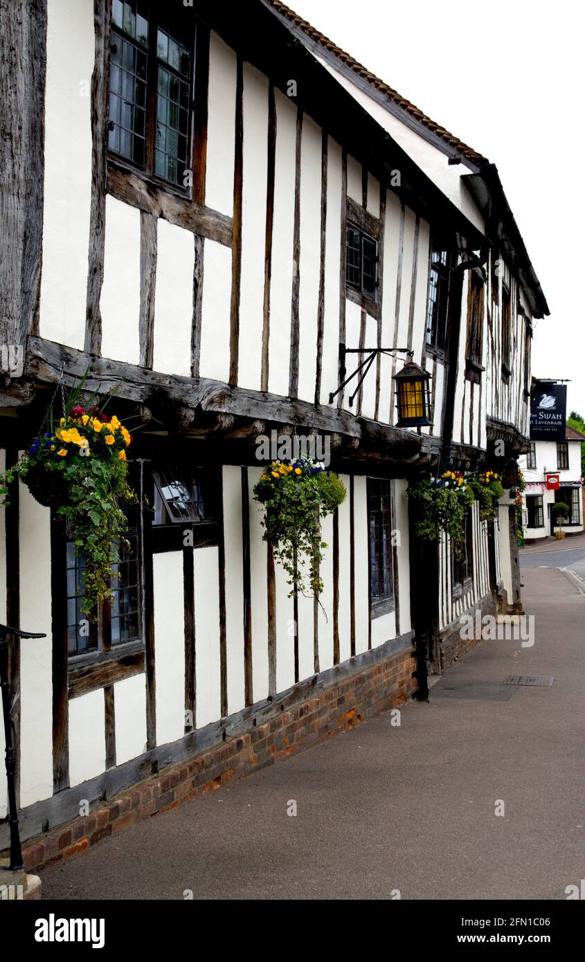 Timber Framed Houses Lavenham Suffolk Stock Photo Alamy