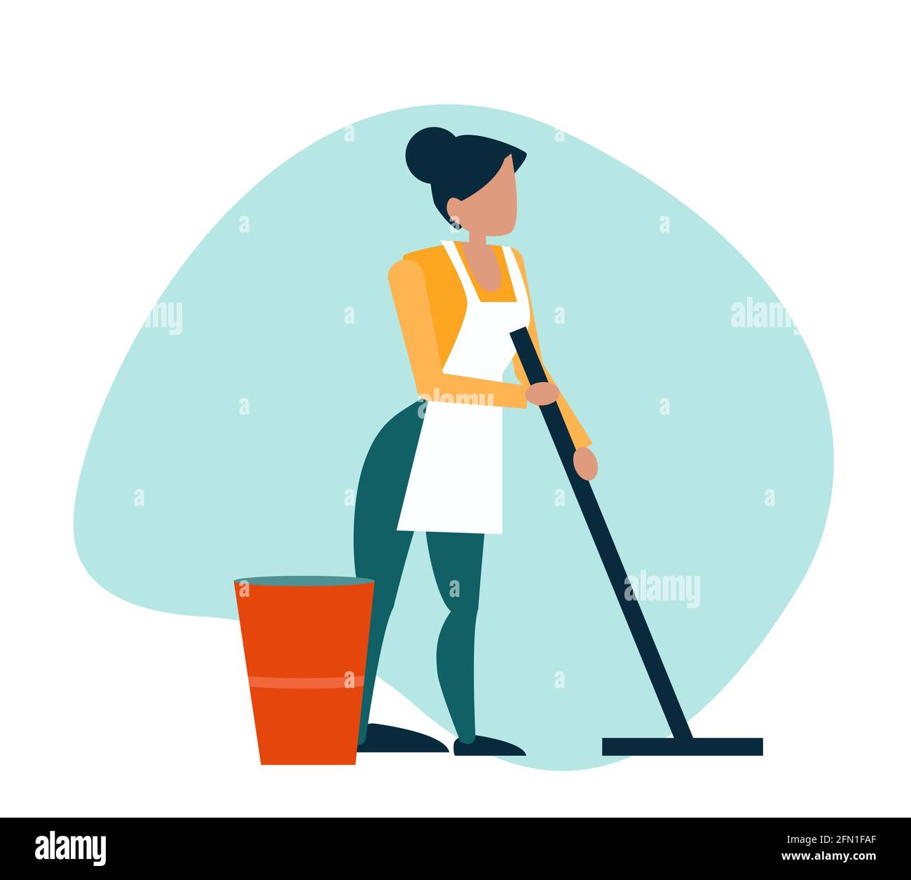 man cleaning house clipart cartoon