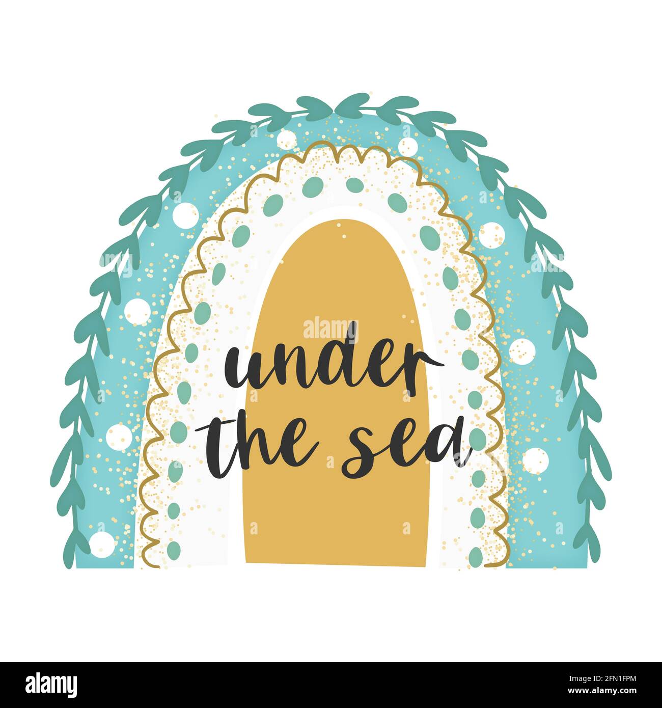 Under the sea quote on rainbow Stock Vector Image & Art Alamy
