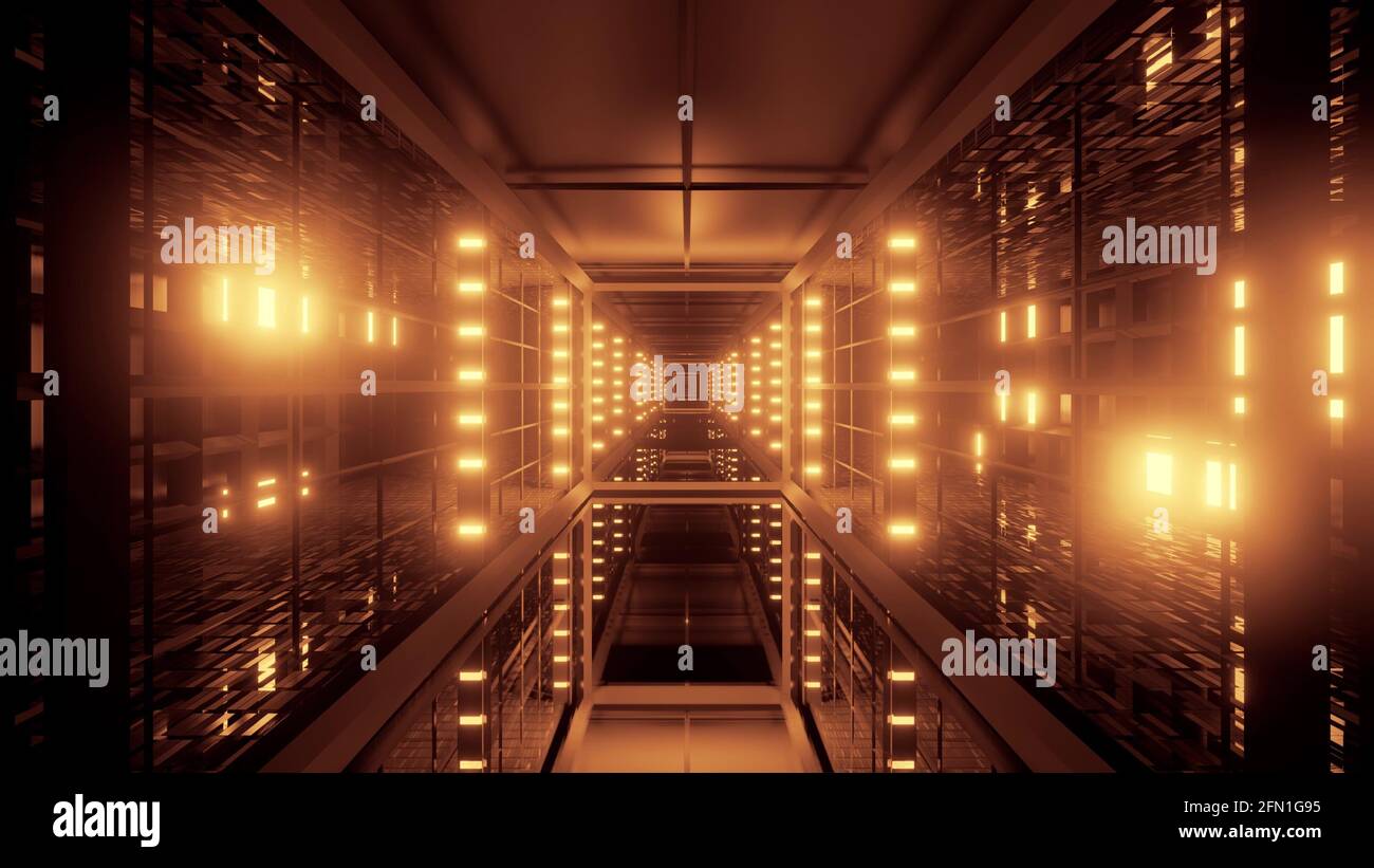 3D rendering of a futuristic portal tunnel Stock Photo - Alamy