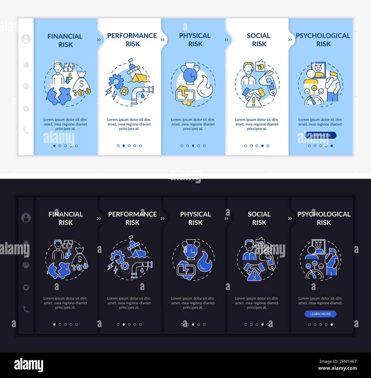 Buying risk aspects onboarding vector template Stock Vector Image & Art ...