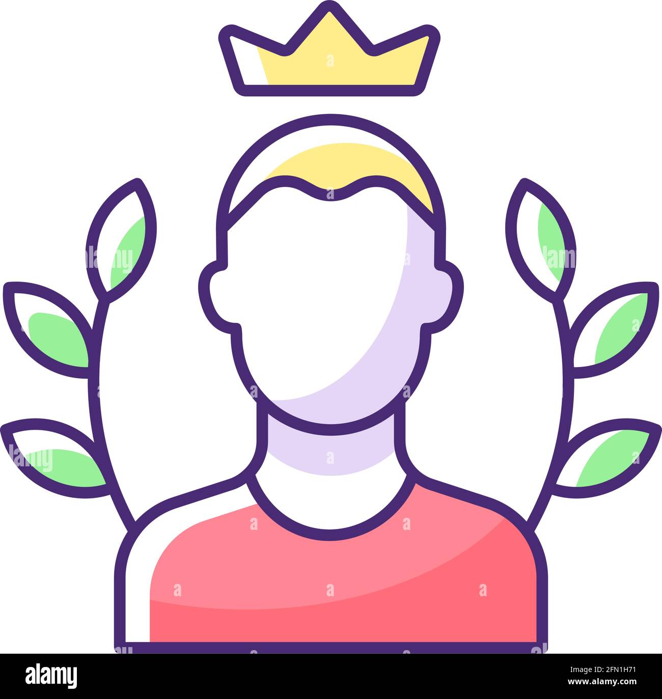 Premium subscriber RGB color icon Stock Vector