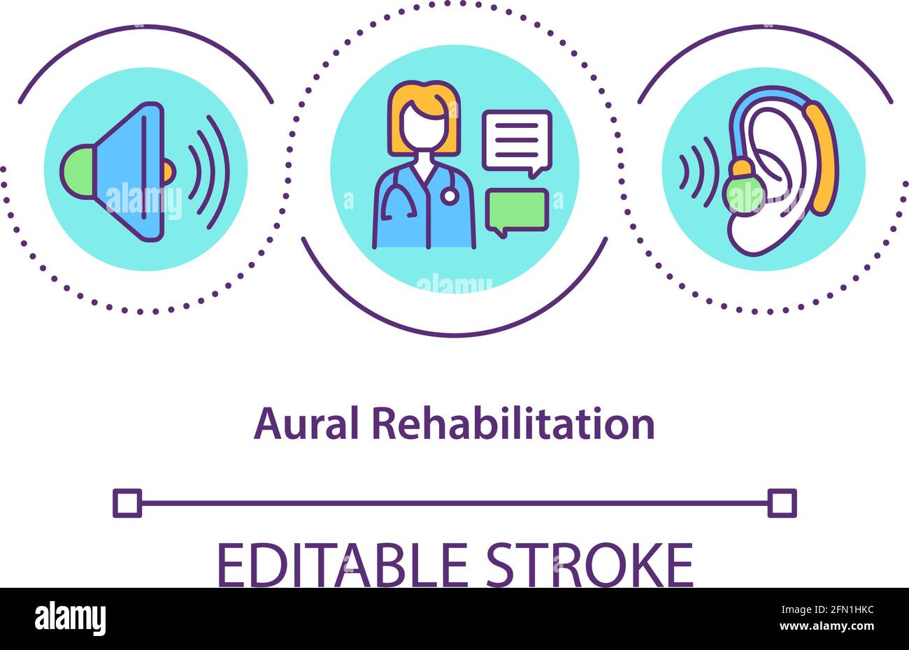 Aural rehabilitation concept icon Stock Vector Image & Art Alamy