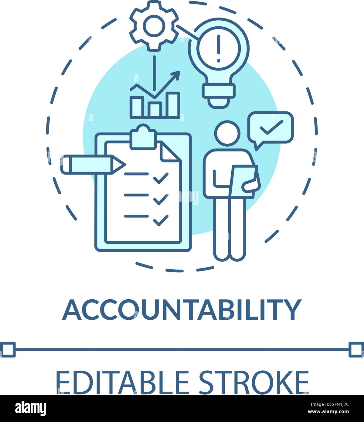 Accountability blue concept icon Stock Vector Image & Art - Alamy