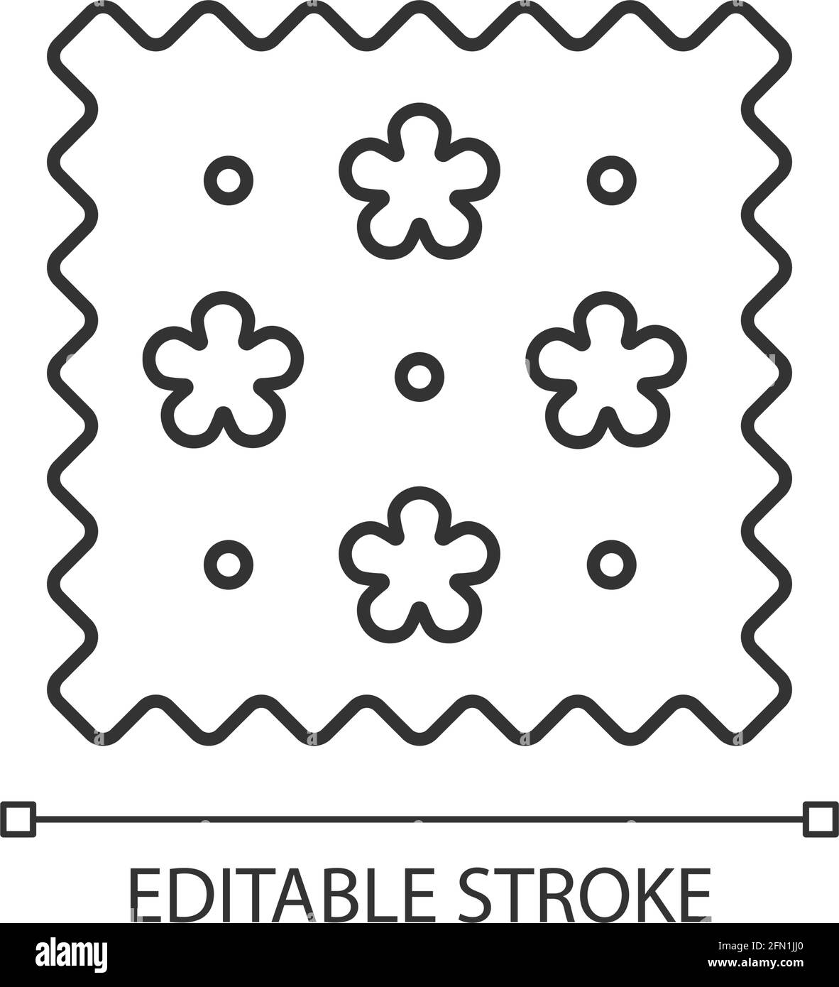 Abstract print pattern on fabric linear icon Stock Vector Image & Art ...
