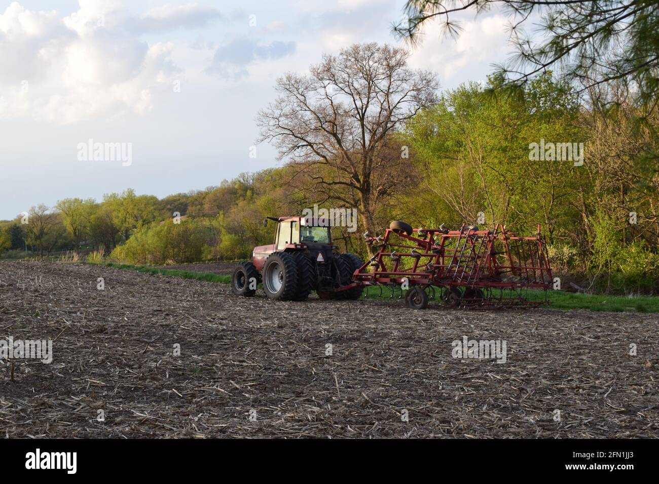 Tractor in Filed Stock Photo