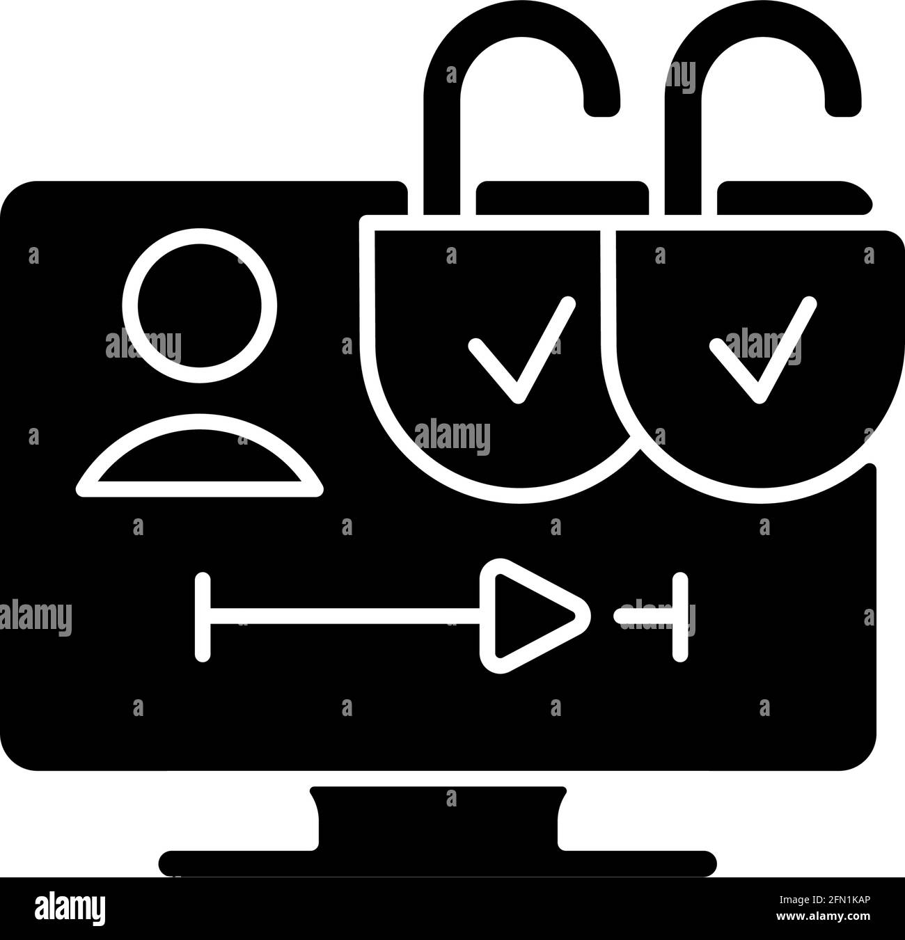 Multiple viewer profiles black glyph icon Stock Vector Image & Art Alamy