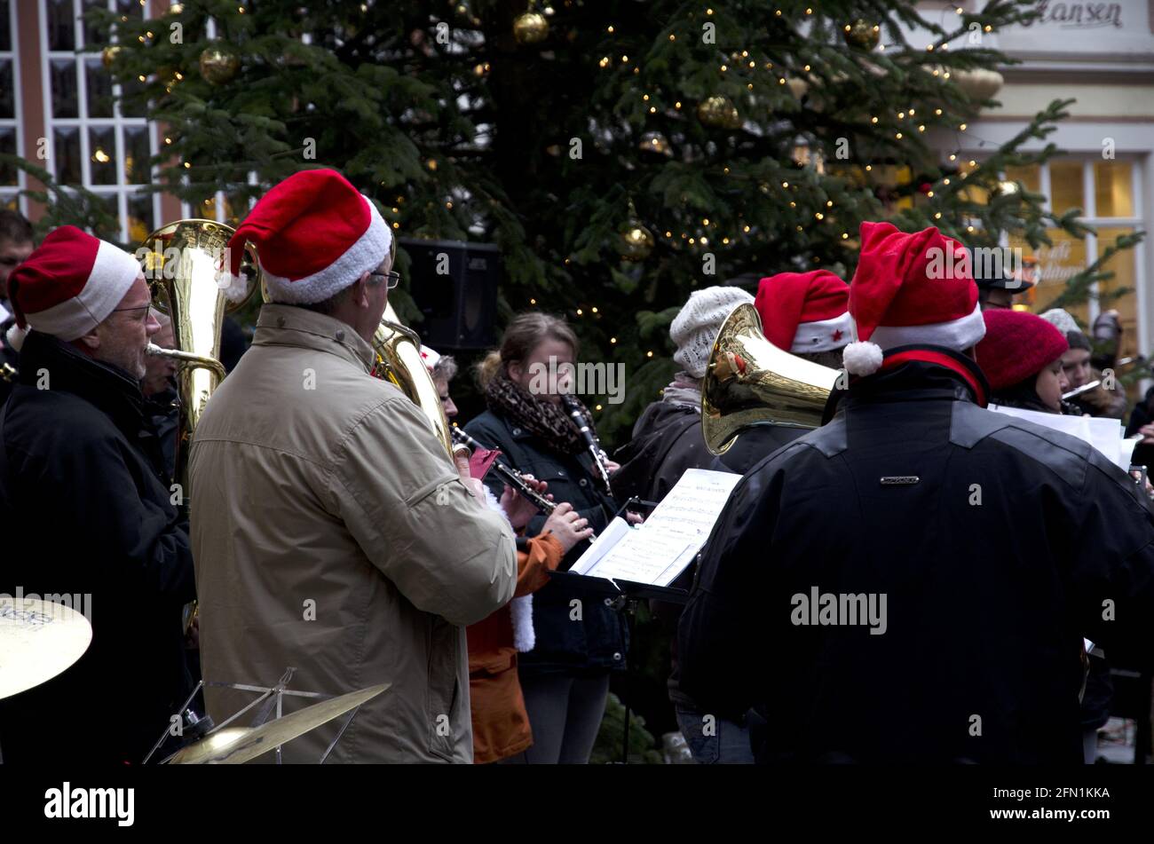 Christmas Brass Band Bernkastel Germany Christmas Markets Stock Photo