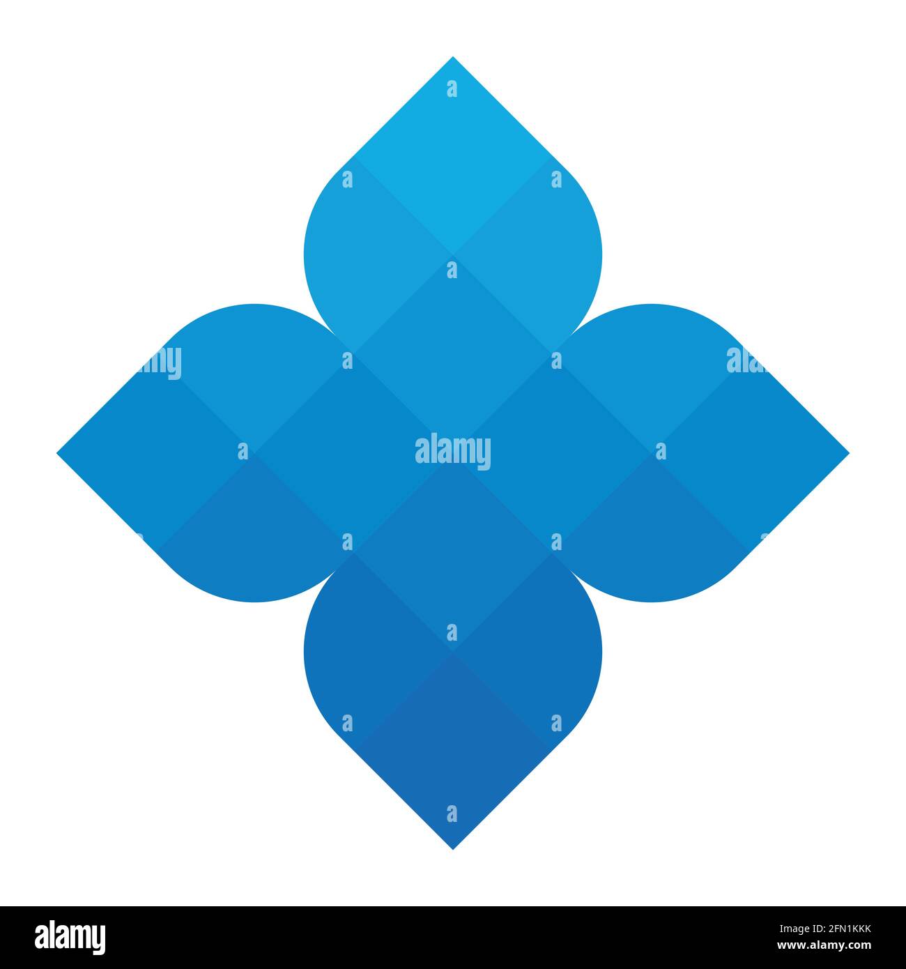 Abstract pixelized mosaic logo design Stock Vector