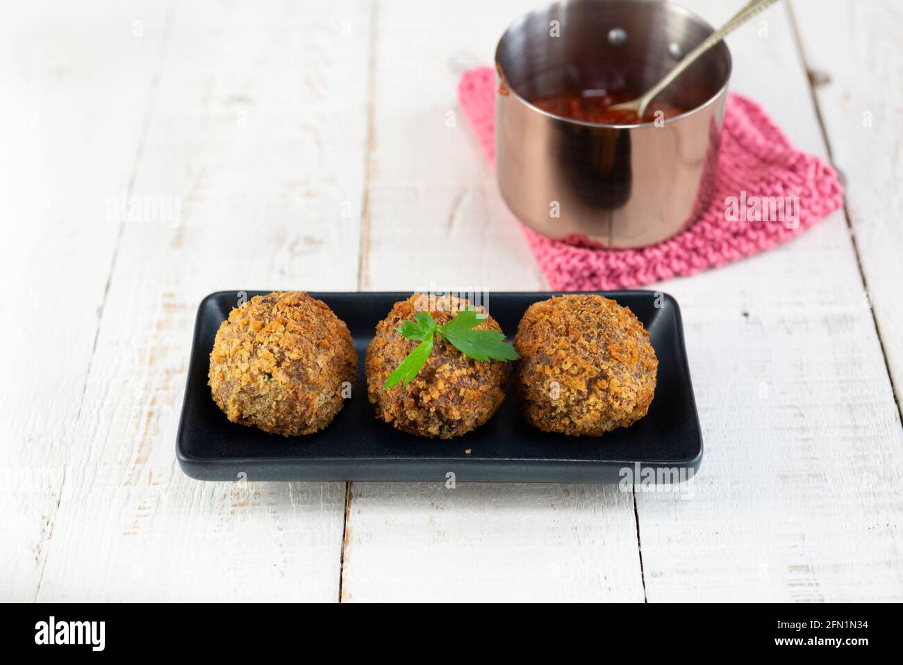 Homemade airfried aranci risotto balls Stock Photo Alamy