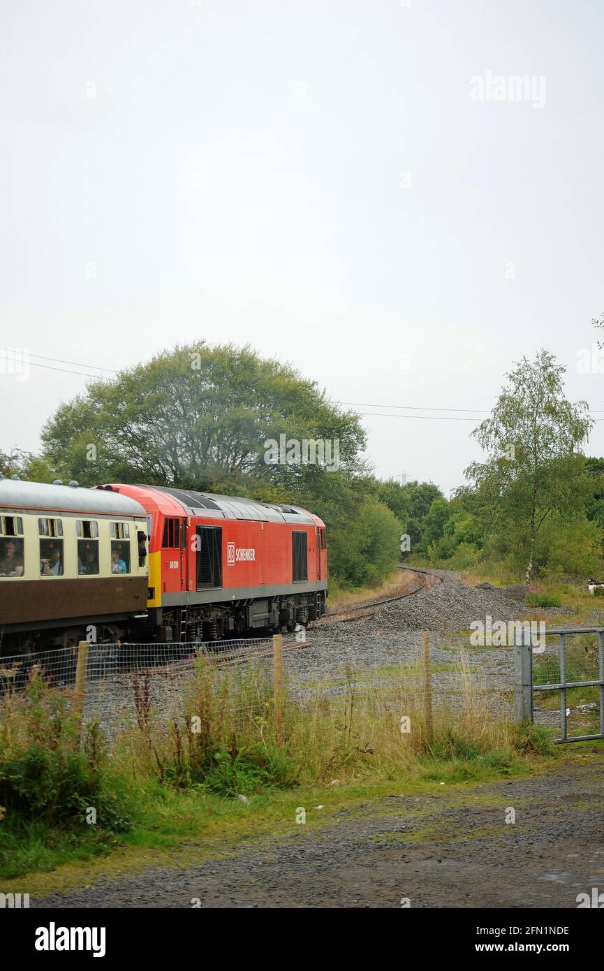 "60039" at Hirwaun with the "Taffy Tug 2" Railtour Stock Photo Alamy
