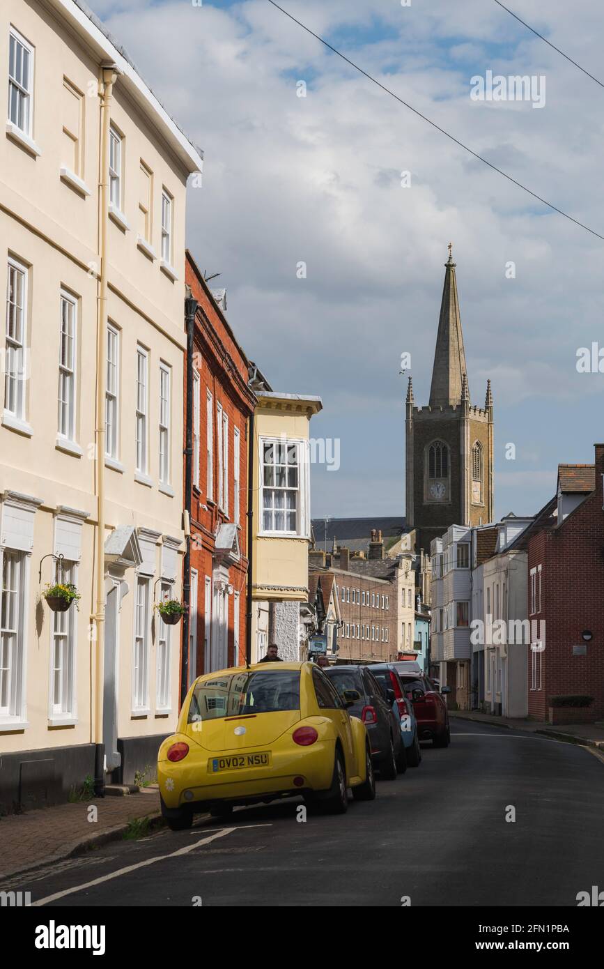 Church Street Harwich, view of attractive period property lining Church Street in the old town area of Harwich, Essex, England, UK Stock Photo