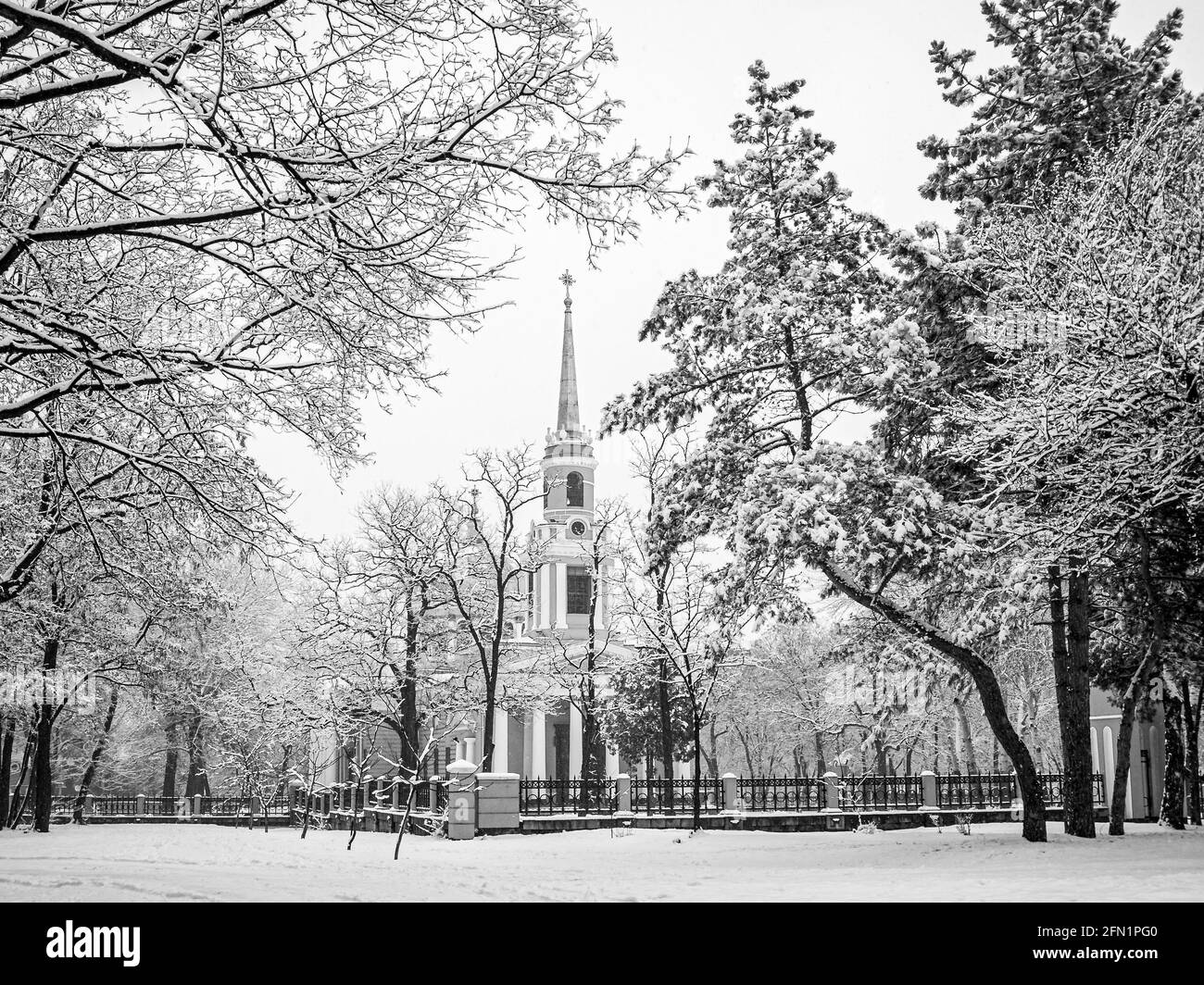 Holy church of the transfiguration of the savior Black and White Stock ...