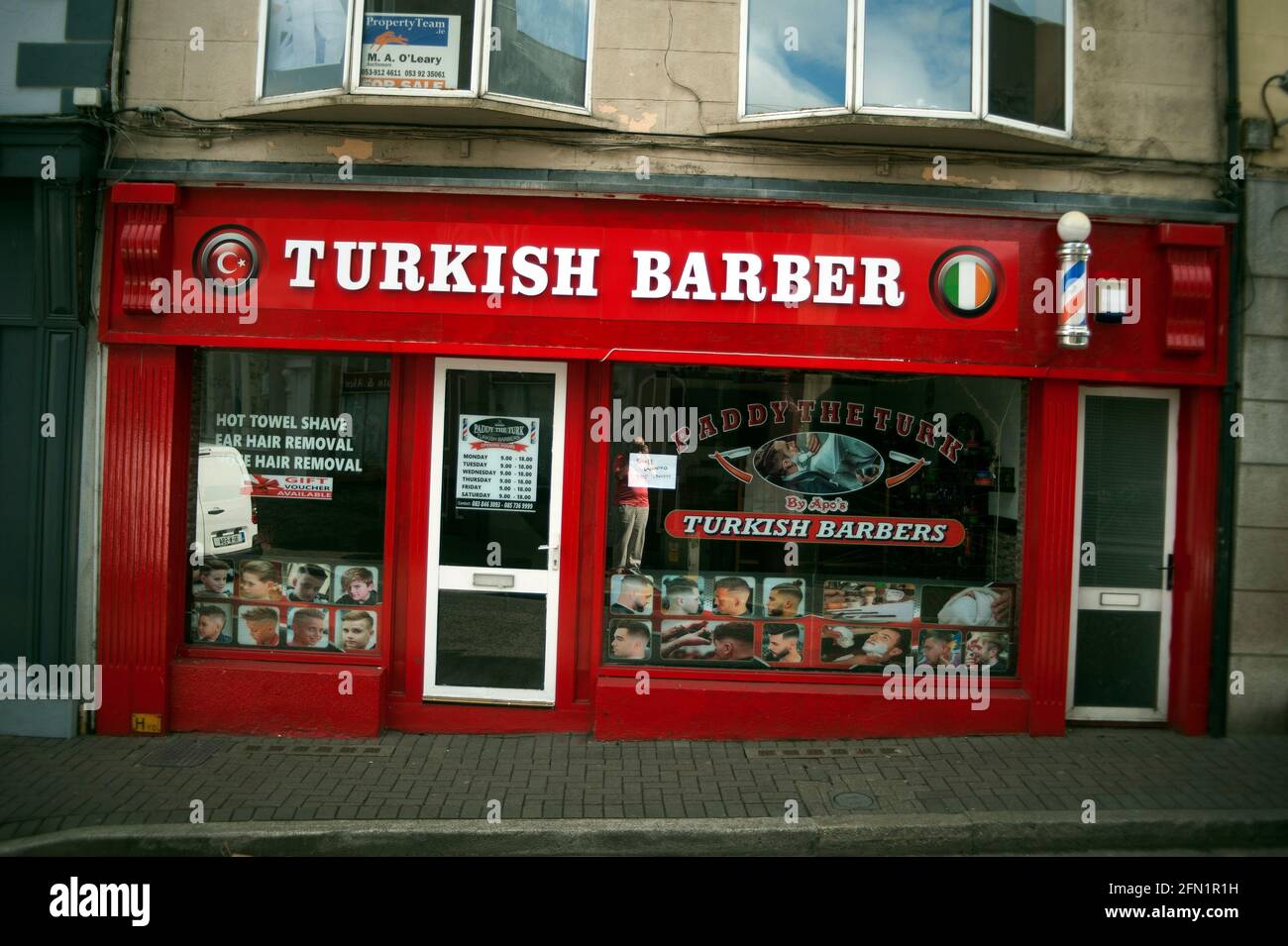 Turkish Barber, Paddy the Turk, Enniscorthy, County Wexford, Ireland, Europe Stock Photo