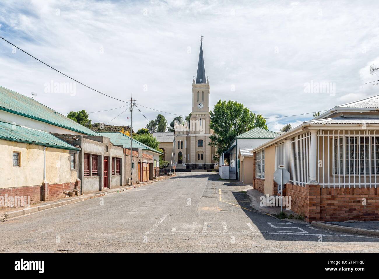 RICHMOND, SOUTH AFRICA - APRIL 2, 2021: A street scene, with historic ...