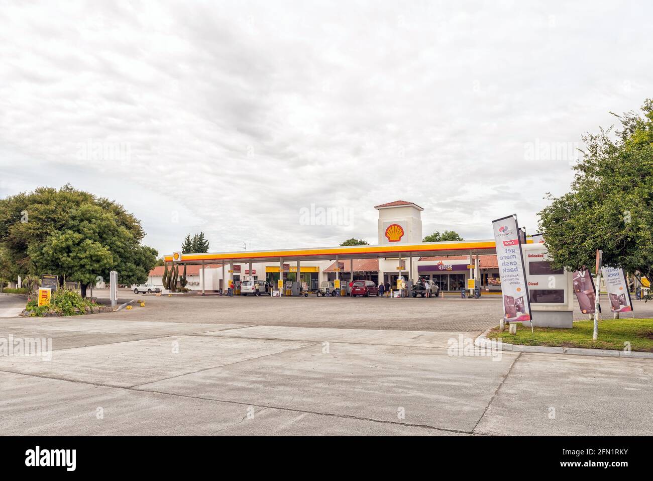 THREE SISTERS, SOUTH AFRICA APRIL 2, 2021 A gas station at Three
