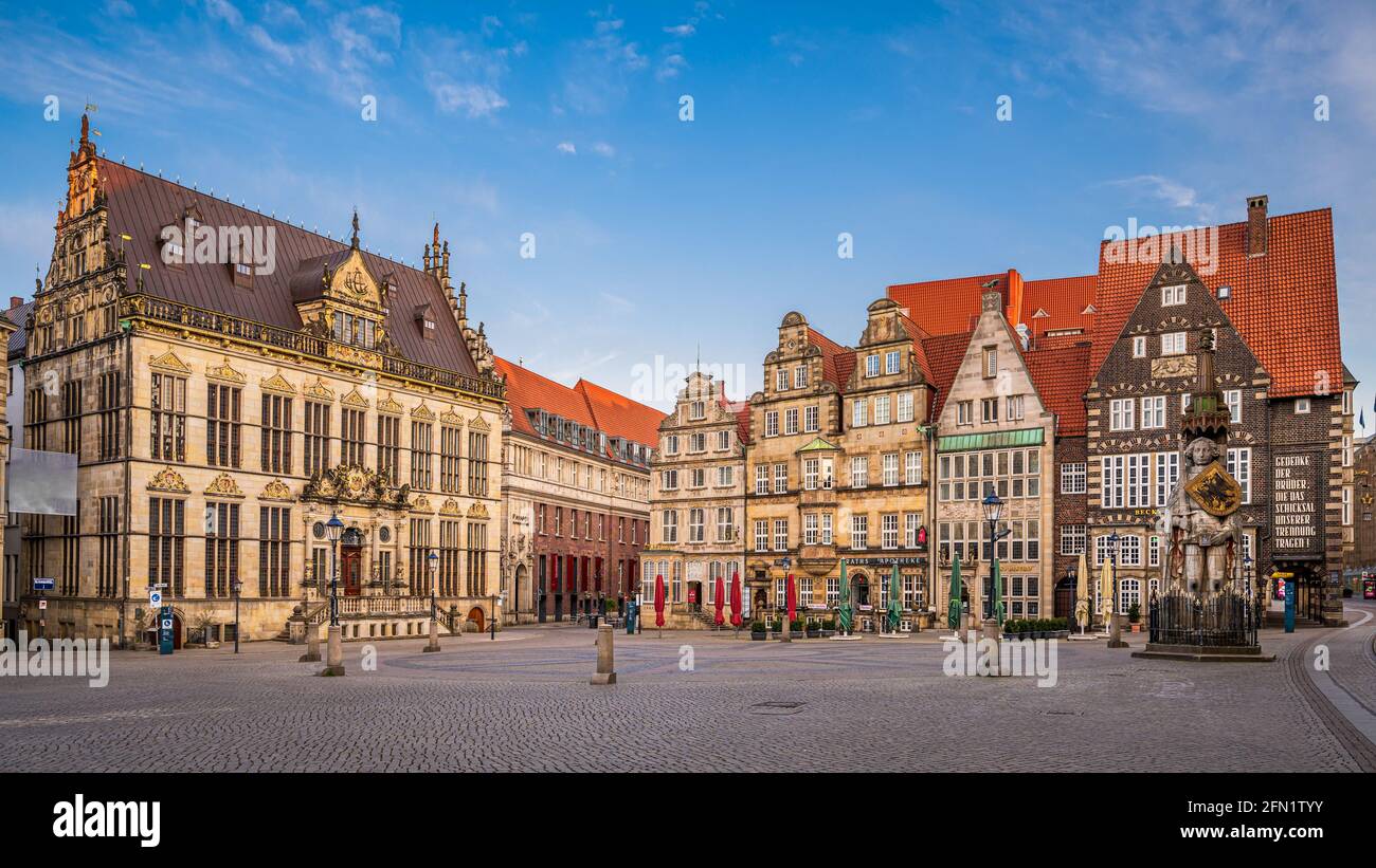 Market Square in the historic city of Bremen, Germany Stock Photo