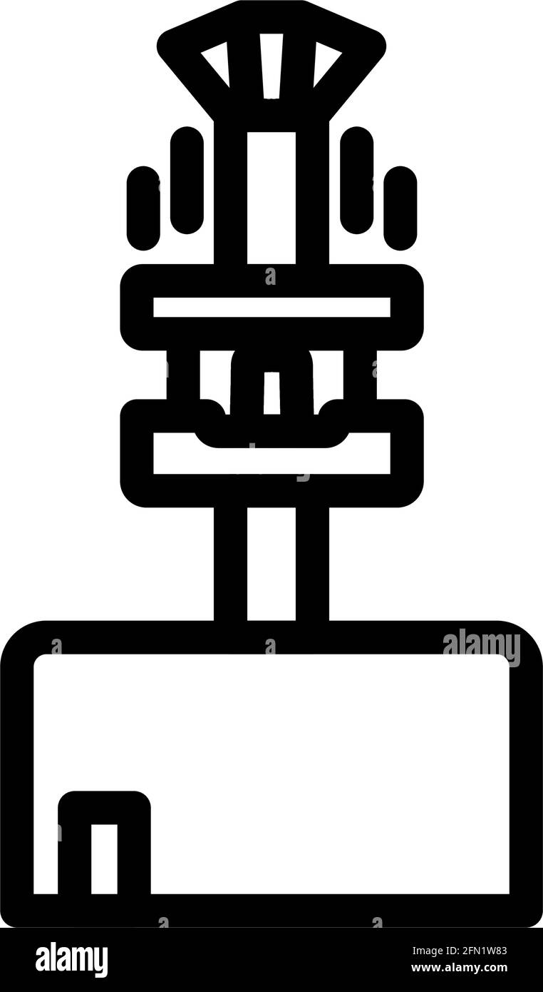 Freefall Ride Icon. Editable Bold Outline Design. Vector Illustration