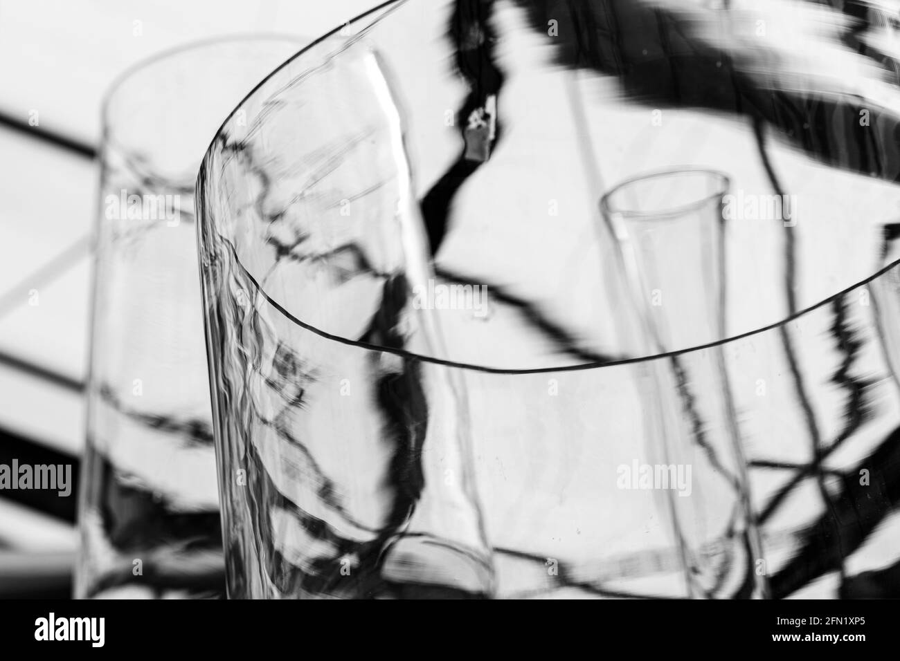 Abstract glass in black and white Stock Photo