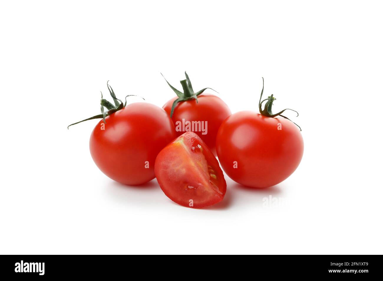 Fresh cherry tomatoes isolated on white background Stock Photo - Alamy