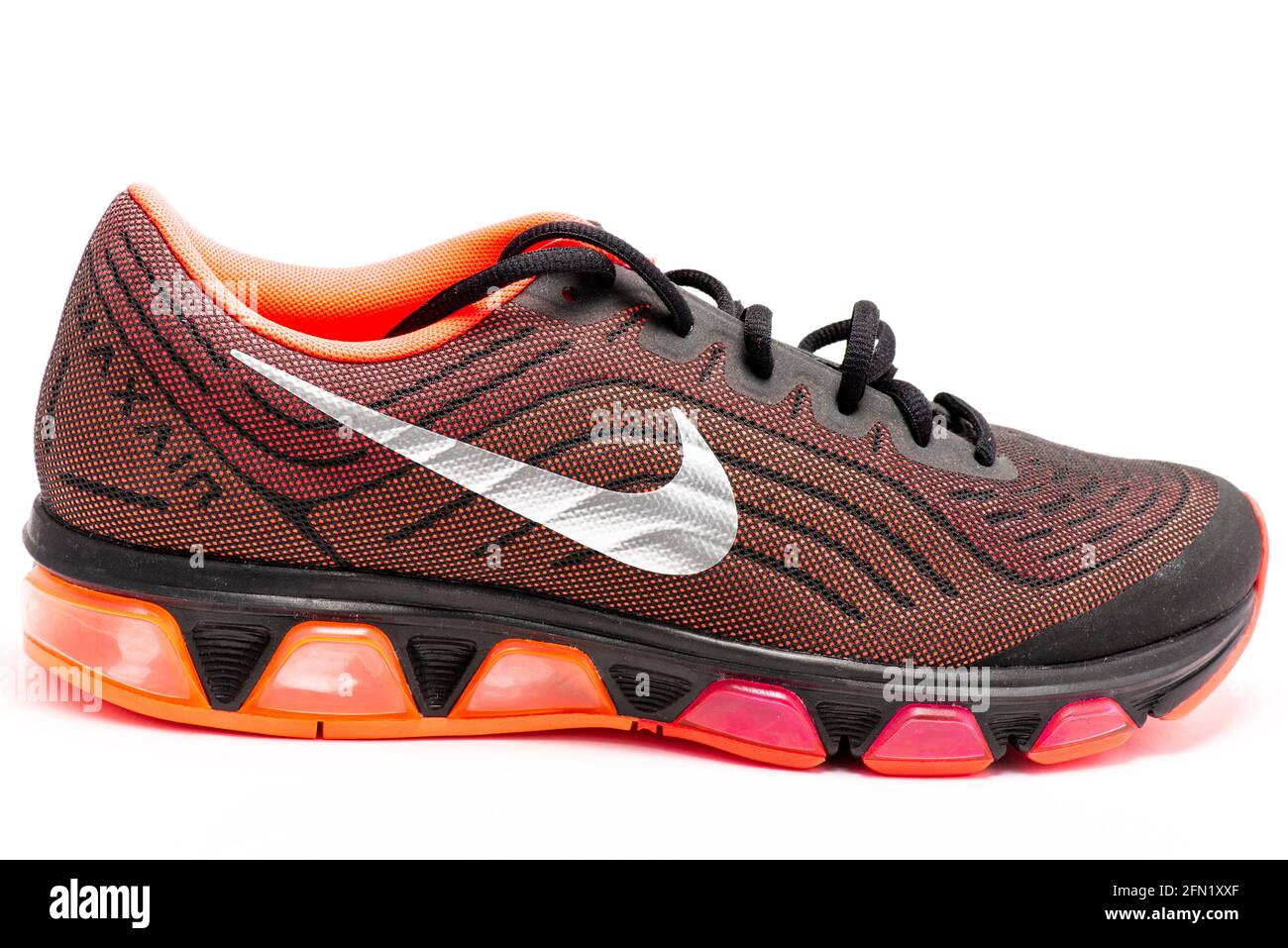 Nike Air Max Tailwind 6 and Nike swoosh symbol logo on multi-color design  men's trainers on white from 2013 Stock Photo - Alamy