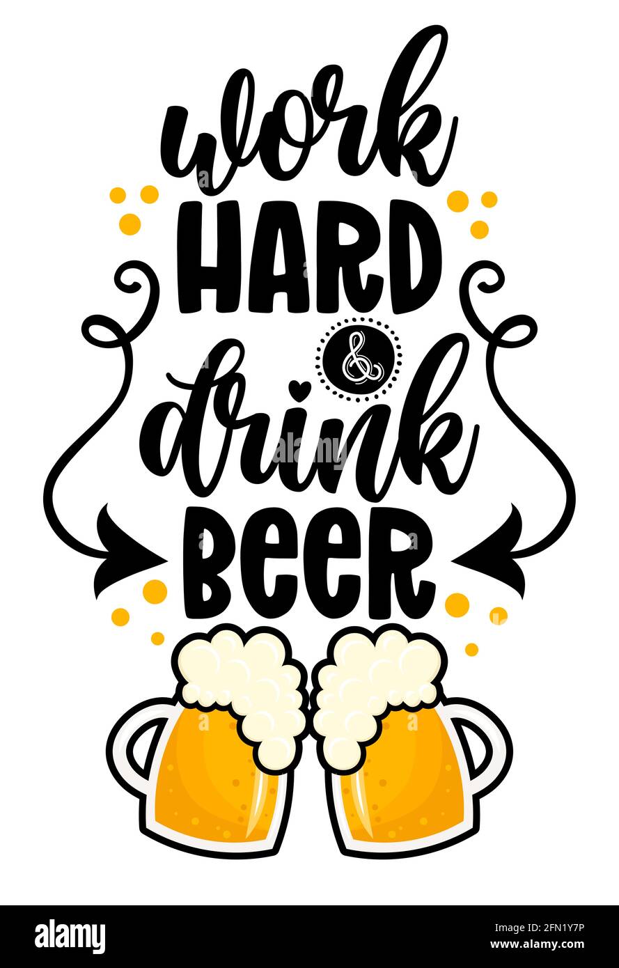 Creative and funny beer flyer t shirt design Vector Image