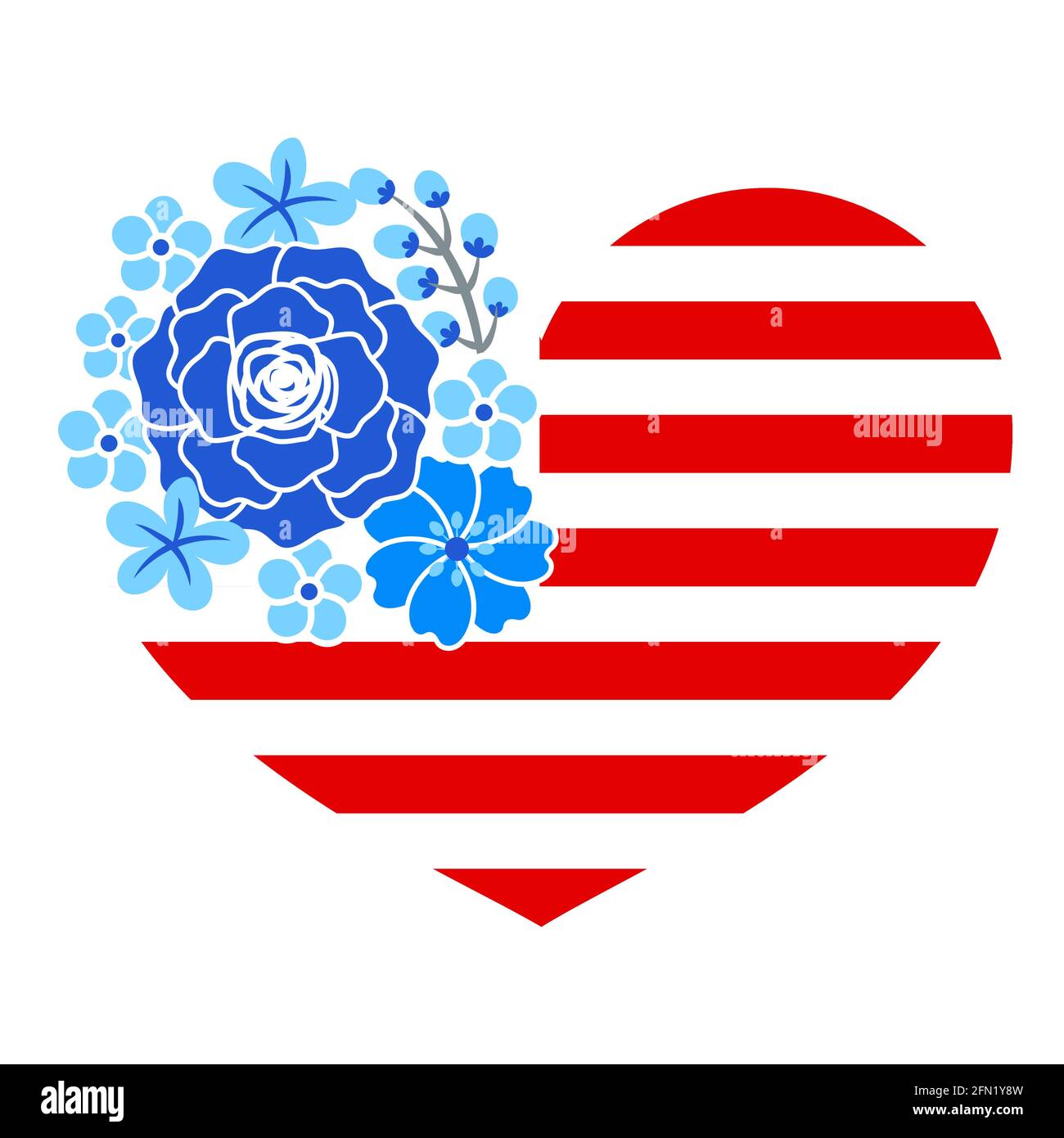 4th Of July Shirt For Women. Heart Shaped USA Flag 4th Of July Shirt For Women. Heart Shaped USA Flag