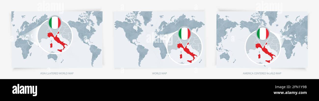 three-versions-of-the-world-map-with-the-enlarged-map-of-italy-with