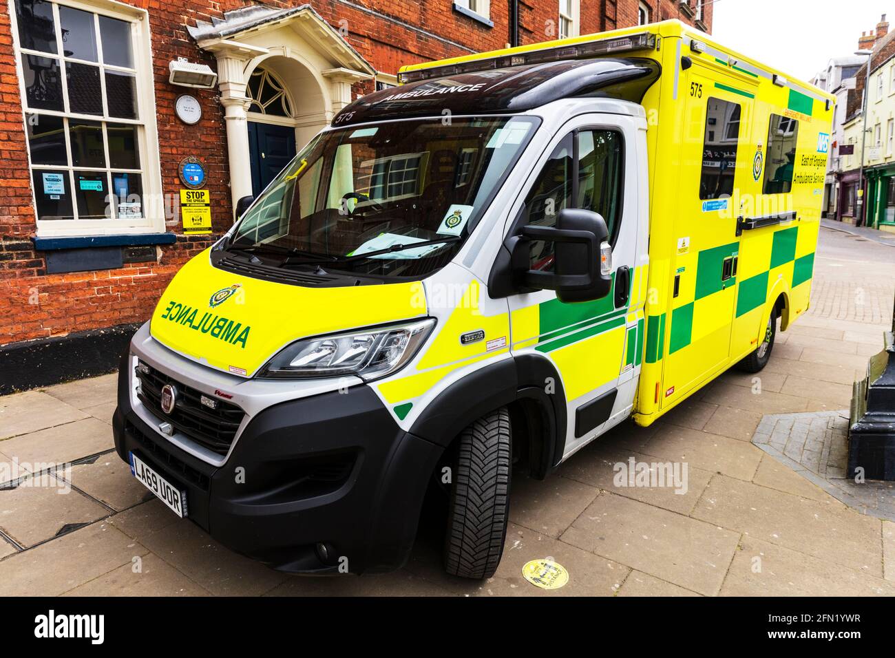 NHS ambulance, UK Ambulance, ambulance, ambulances, Norfolk, UK, England, east of England Ambulance service, NHS trust, emergency ambulance, Stock Photo