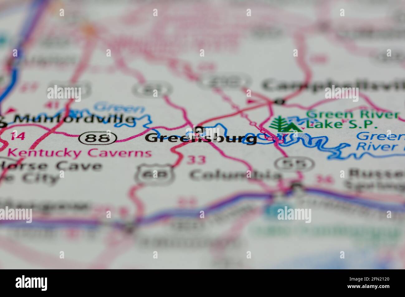 Greensburg kentucky on a map hires stock photography and images Alamy