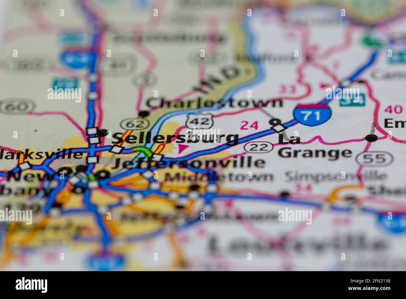 Map of sellersburg kentucky hires stock photography and images Alamy