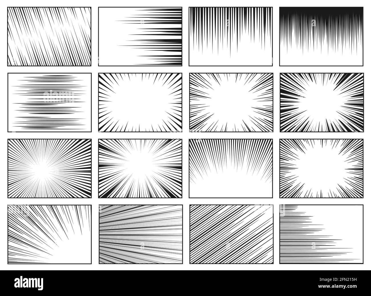 Horizontal and radial speed lines graphic manga comic drawing vector b By  Microvector