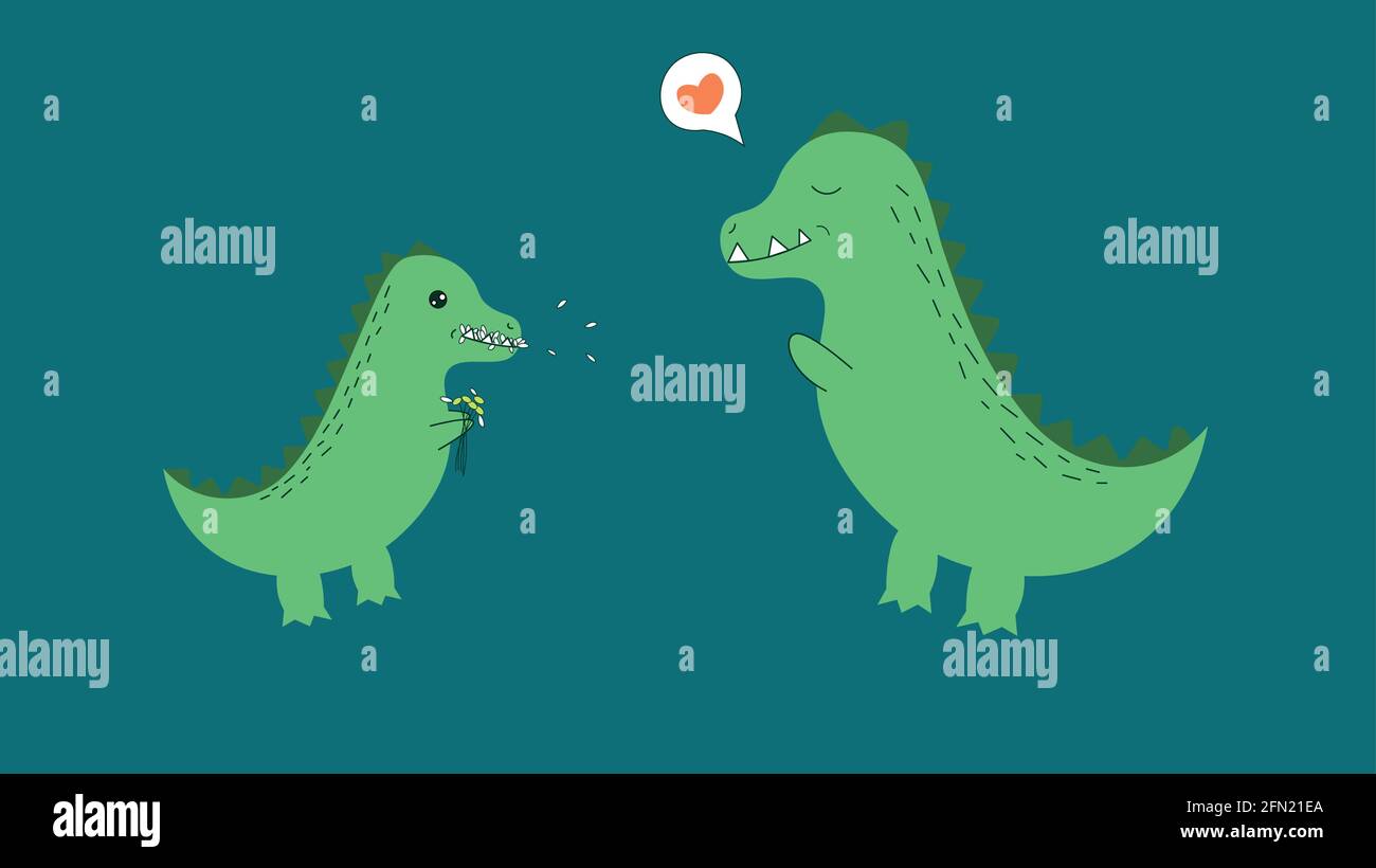 Mother and son dinosaurs Stock Vector Image & Art - Alamy
