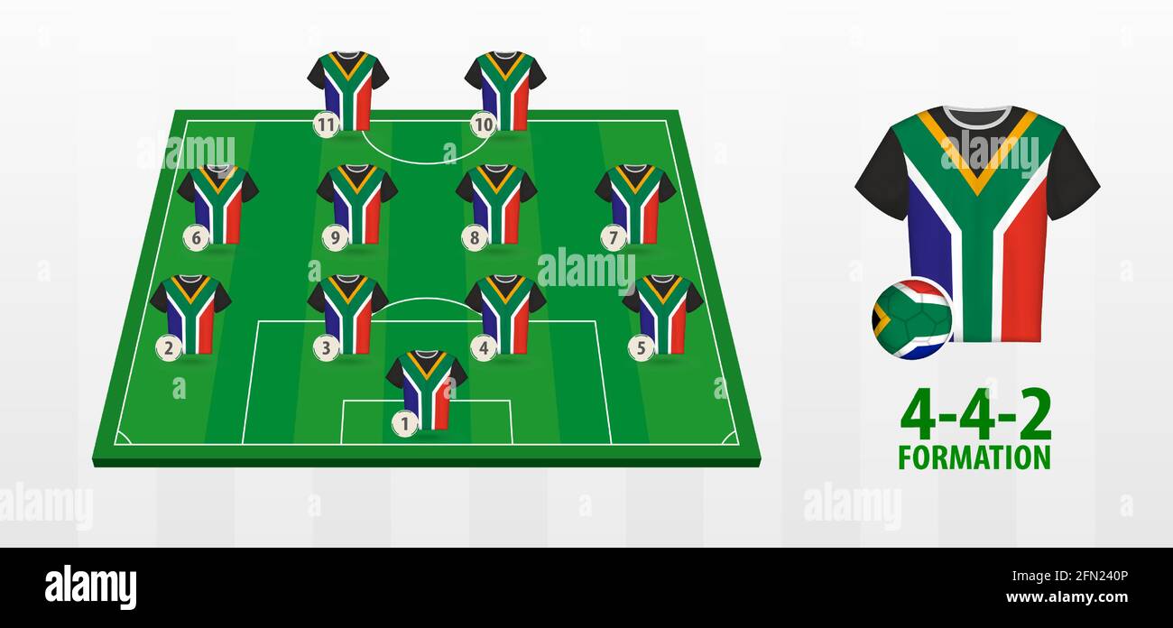The line up of the south african team the match Stock Vector Images Alamy