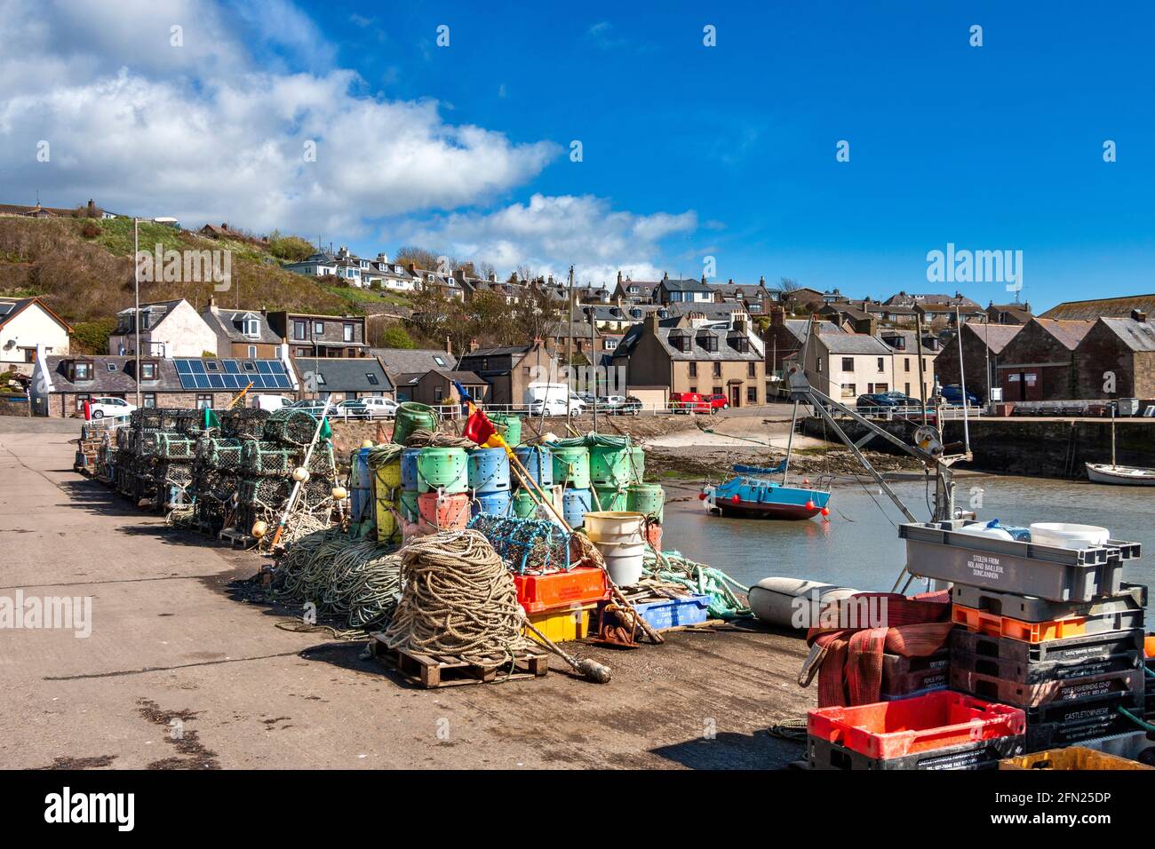 GOURDON ANGUS SCOTLAND FISHING VILLAGE WITH A NATURAL HARBOUR FISHING