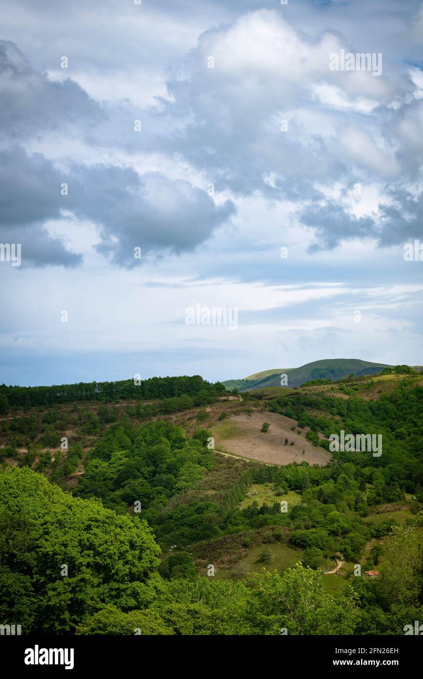 Breathtaking view of mountains in the Basque country Stock Photo - Alamy