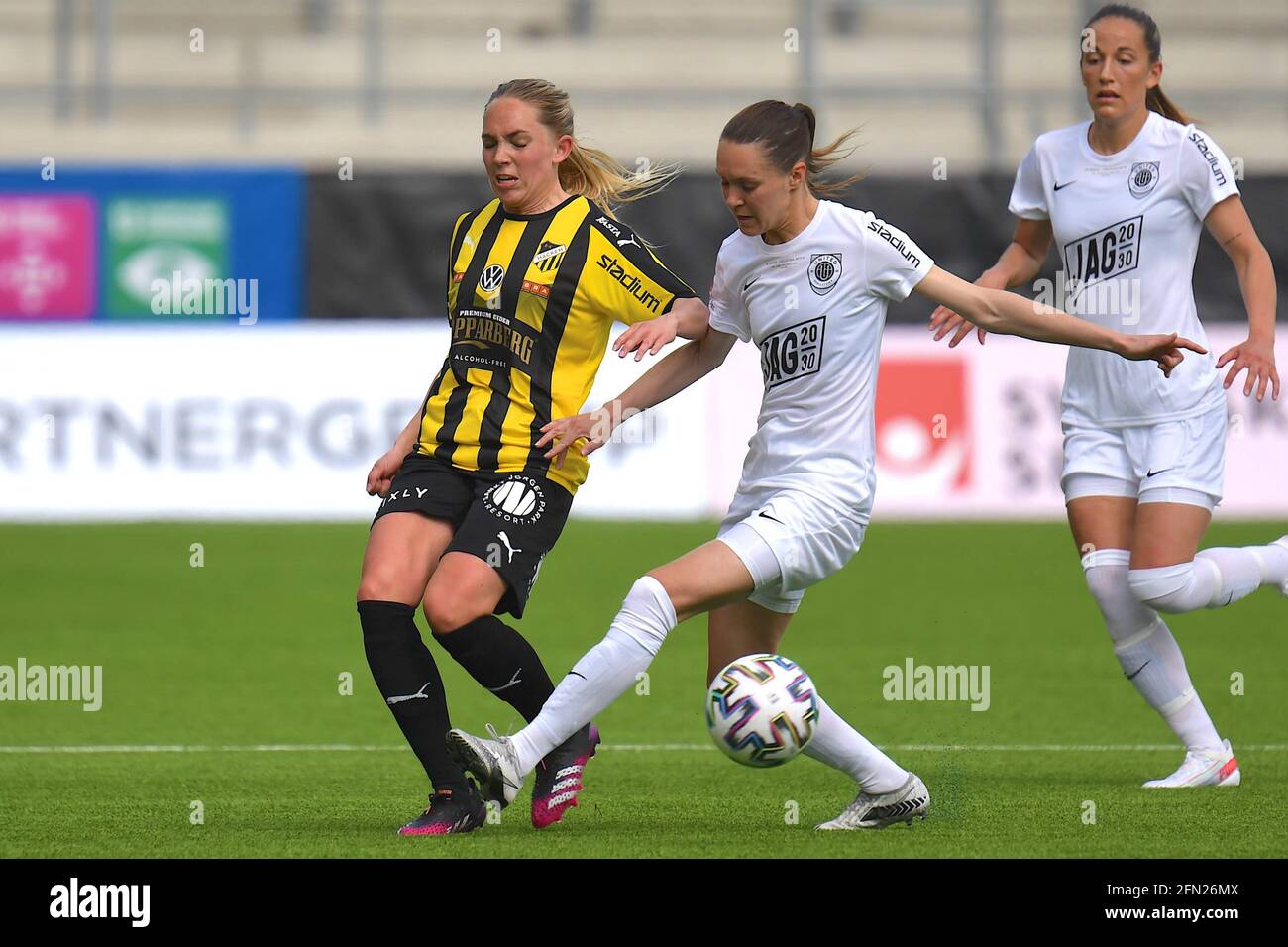 Gothenburg, Sweden. 13th May, 2021. Felicia Rogic (16 Eskilstuna) and Elin Rubensson (10 Hacken) during the final of the Swedish League Cup 2021 on May 13th 2021 between Hacken and Eskilstuna at Bravida Arena in Gothenburg, Sweden Credit: SPP Sport Press Photo. /Alamy Live News Stock Photo