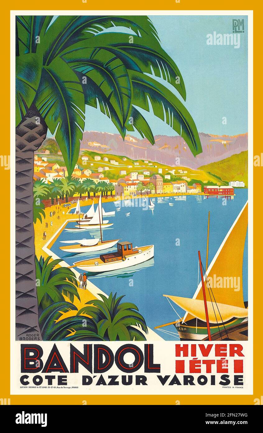Côte d'Azur French Riviera Vintage Railway Travel Art Poster Print Giclée 
