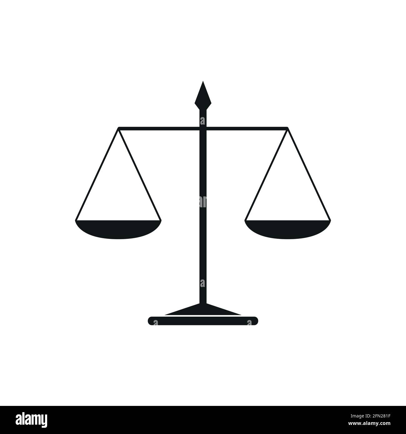 simple scales justice icon on white background Stock Vector Image & Art