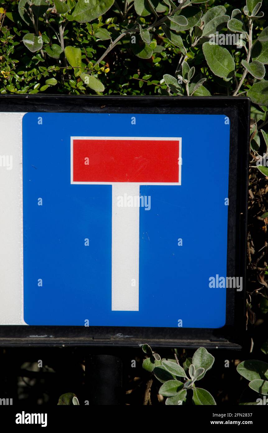 Cul De Sac Sign Stock Photo Alamy
