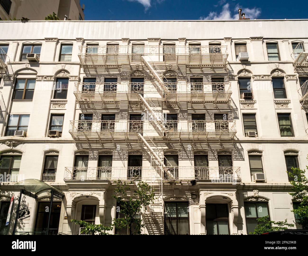 Apartment buildings in the Hellâ€™s Kitchen neighborhood of New York on ...