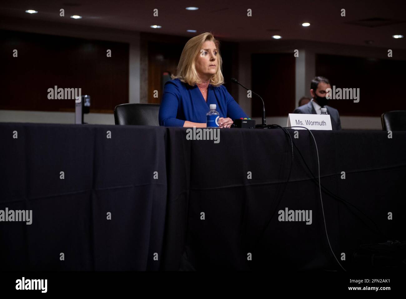Christine Elizabeth Wormuth appears before a Senate Committee on Armed Services hearing for her nomination to be Secretary of the Army, Department of Defense, in the Dirksen Senate Office Building in Washington, DC, Thursday, May 13, 2021. Credit: Rod Lamkey/CNP /MediaPunch Stock Photo