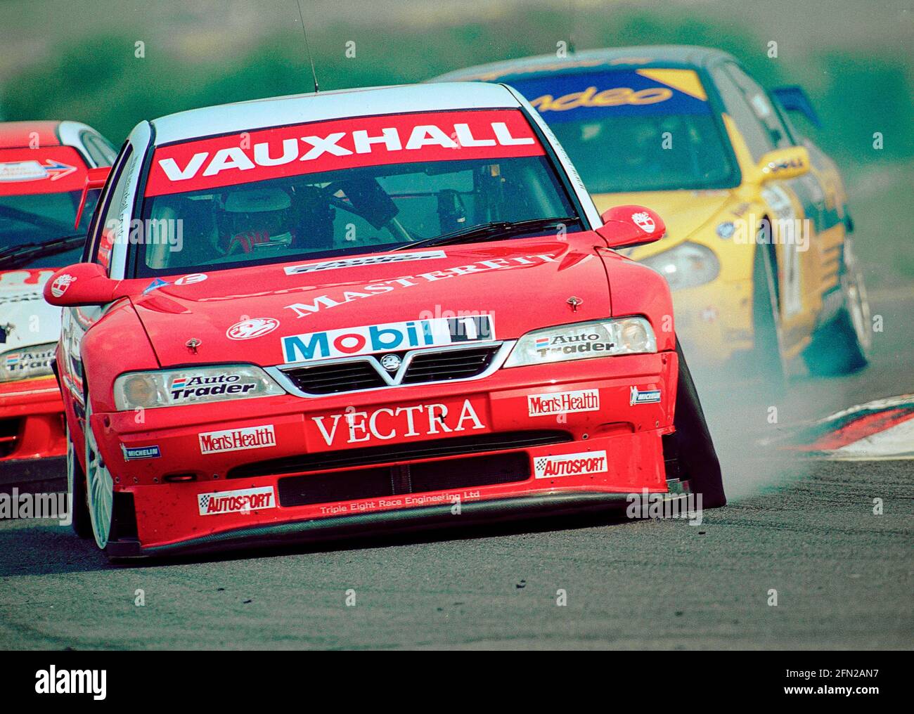 Yvan Muller in his Vauxhall Vectra in 1999 5th round of BTCC at Thruxton raceway Andover Stock Photo