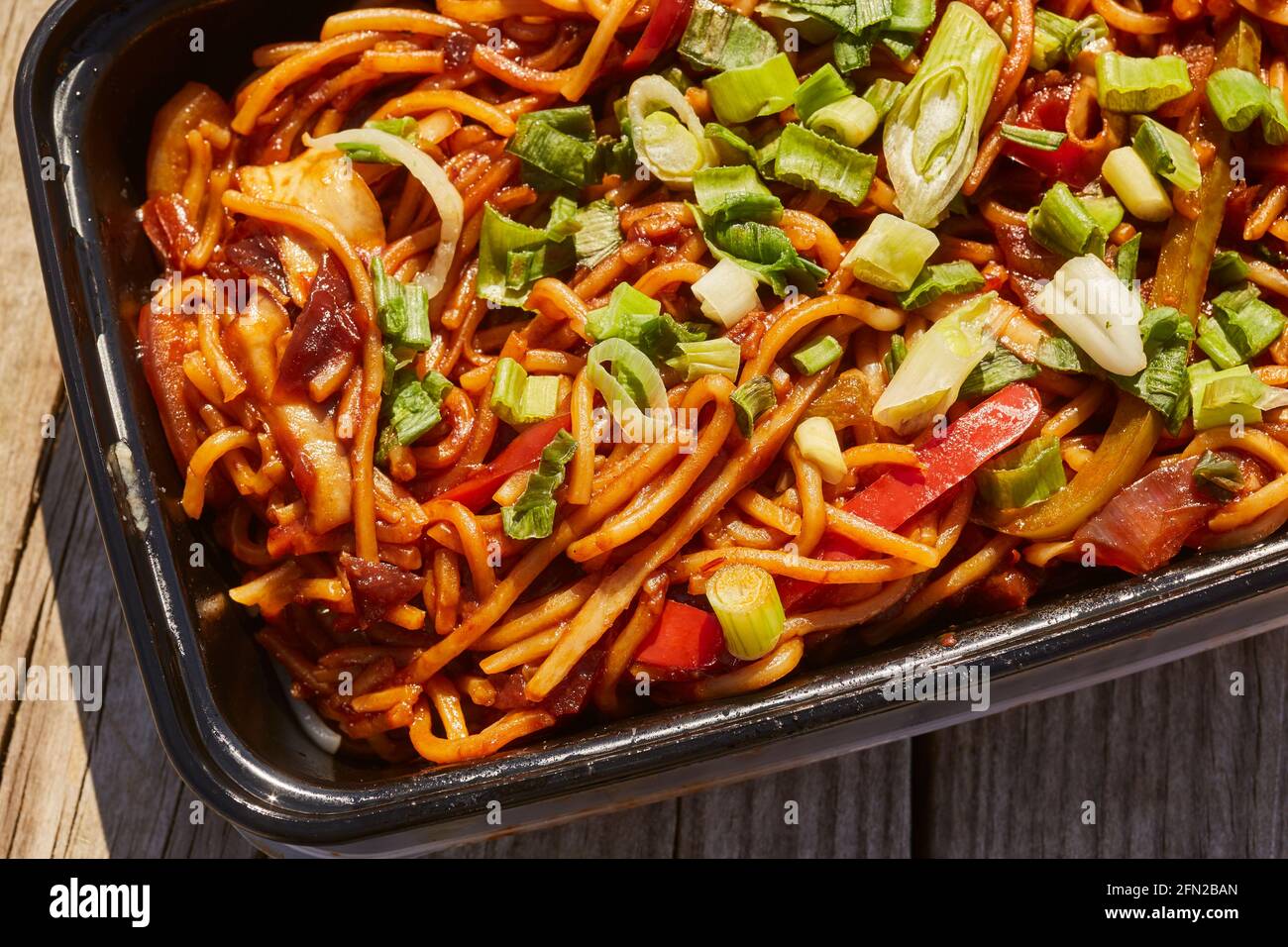 Hakka noodles, a classic Indian Chinese aka Desi Chinese dish packed in