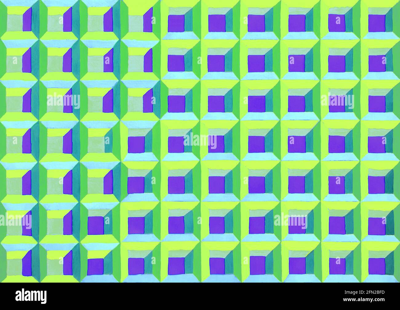 Decorative Cube Texturing Reference: Cubes Pattern Mesh Texture Illustration Hand Drawn Painting Optical